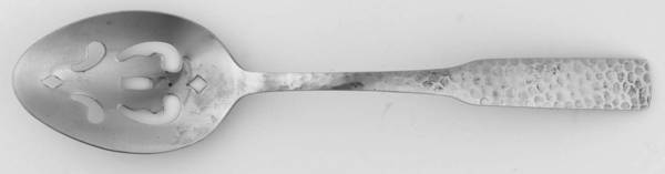 Plymouth Cove Hammered (Stainless) Pierced Tablespoon (Serving Spoon)