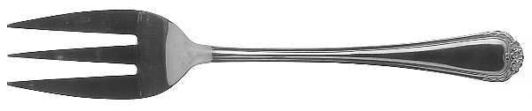Rose Trio-Rose Petal (Stainless) Medium Solid Cold Meat Serving Fork
