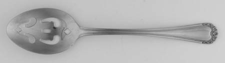 Rose Trio-Rose Petal (Stainless) Pierced Tablespoon (Serving Spoon)