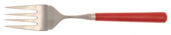 Spectrum-Red (Stainless) Medium Solid Cold Meat Serving Fork
