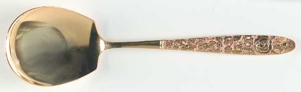 SRB180 (Gold Electroplate) Solid Smooth Casserole Spoon