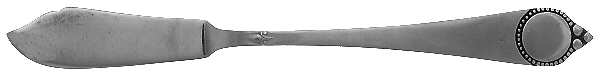 Vanity (Stainless, Circle Of Beads) Flat Handle Master Butter Knife