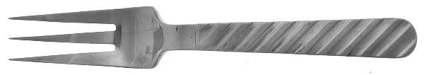 Zebra (Stainless) Medium Solid Cold Meat Serving Fork