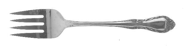 Banquet (Stainless) Medium Solid Cold Meat Serving Fork by Sears Roebuck