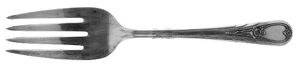Newport (Silverplate, 1946) Small Solid Cold Meat Serving Fork by Sears Roebuck