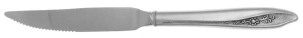 Rose Texture (Stainless) Steak Knife Individual Hollow, Serrate HC