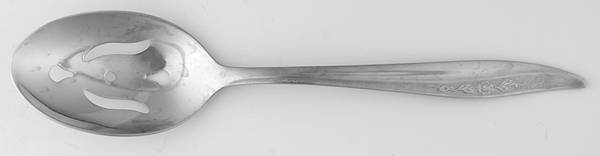 Rose Texture (Stainless) Pierced Tablespoon (Serving Spoon)