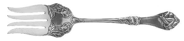 Sweet Pea (Silverplate) Medium Solid Cold Meat Serving Fork