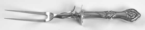 Sweet Pea (Silverplate) Large Stainless-Prong Roast Carving Fork