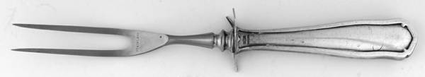 Dolores (Sterling, 1909, No Monograms) Small Steak Carving Fork with Stainless Prongs