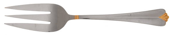 Country Shell Gold (Stainless) Medium Solid Cold Meat Serving Fork