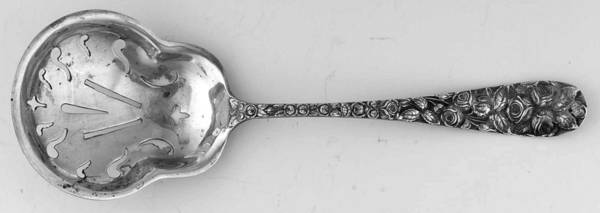Baltimore Rose (Sterling, 1905, Decor) Pierced Salad Server