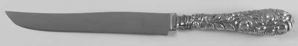 Baltimore Rose (Sterling, 1905, Decor) Large Stainless Blade Roast Carving Knife