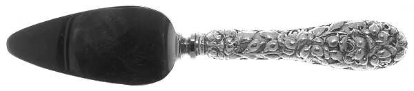 Baltimore Rose (Sterling, 1905, Decor) Cheese Server with Stainless Blade