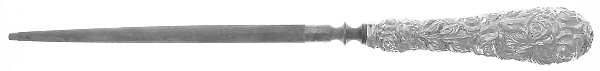 Baltimore Rose (Sterling, 1905, Decor) Large Roast Steel Rod Knife Sharpener