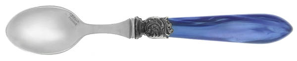 Pompadour-Blue (Stainless) Mocha Spoon