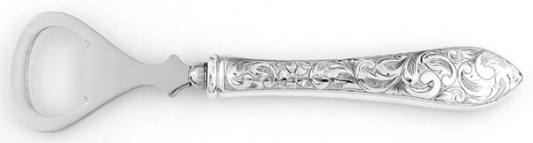 Lorraine (Sterling, 1896, Oval) Bottle Opener with Stainless Bowl