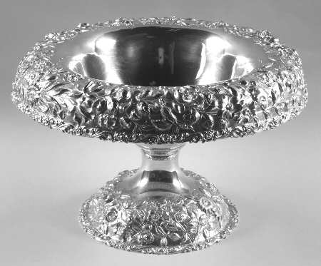 Baltimore Rose (Sterling, Hollowware) Round Sterling Footed Centerpiece