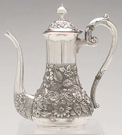 Baltimore Rose (Sterling, Hollowware) Sterling Demitasse Pot