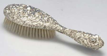 Baltimore Rose (Sterling, Hollowware) Hair Brush