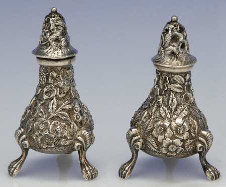 Baltimore Rose (Sterling, Hollowware) Salt & Pepper Set