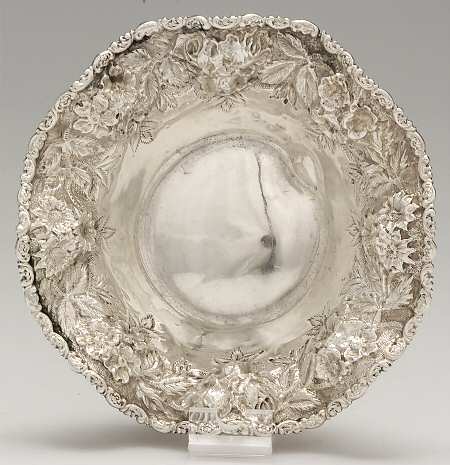 Baltimore Rose (Sterling, Hollowware) Sterling Bon Bon Bowl