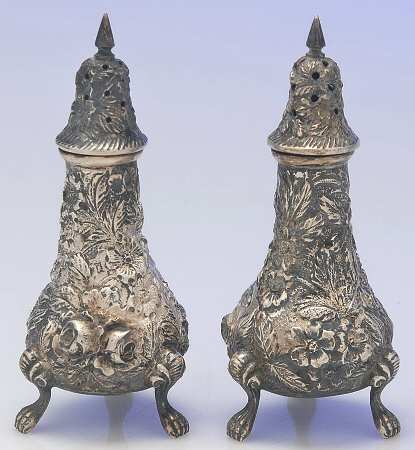 Baltimore Rose (Sterling, Hollowware) Salt and Pepper Set