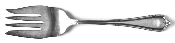 SRS34 (SILVERPLATE) Medium Solid Cold Meat Serving Fork