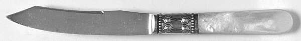 Pearl Handle Flatware  Individual Fruit Knife with Silverplate Blade