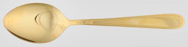 Golden Beaded Elegance (Gold Electroplate) Tablespoon (Serving Spoon)