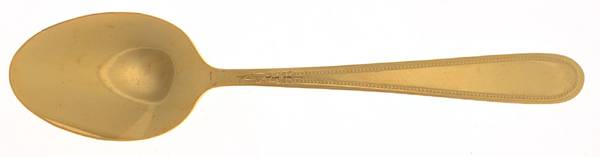 Golden Beaded Elegance (Gold Electroplate) Place/Oval Soup Spoon
