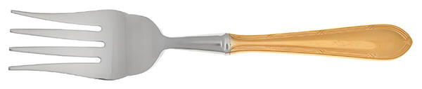 SBB6 (GOLD ELECTROPLATE) Cold Meat Fork Large, Stainless Tines HC