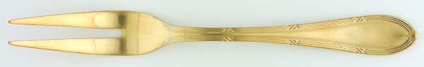 SBB6 (GOLD ELECTROPLATE) Small 2-Tine Cold Meat Serving Fork