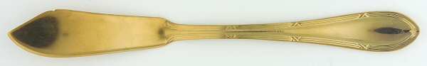 SBB6 (GOLD ELECTROPLATE) Flat Handle Master Butter Knife