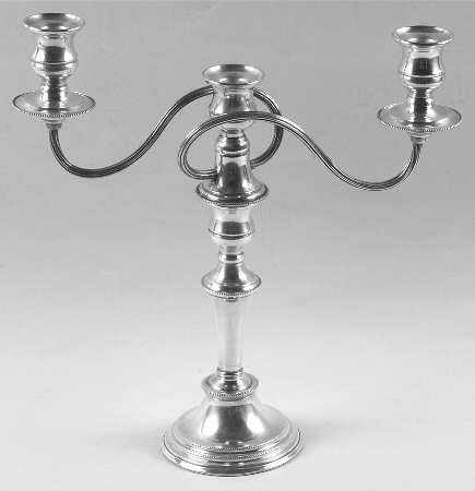 Silverplate Hollowware 3-Light Candelabra