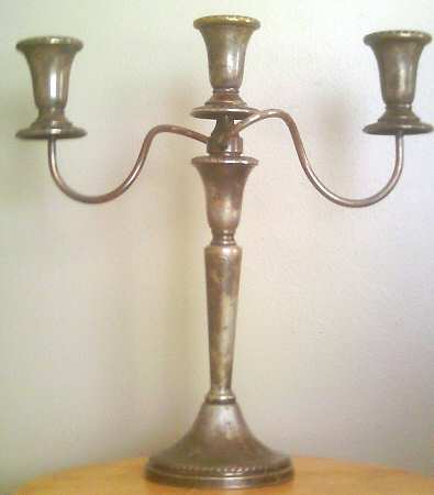 Silverplate Hollowware 3-Light Candelabra
