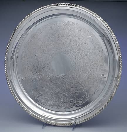 Silverplate Hollowware 14" Round Tray