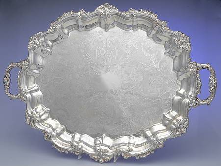 Silverplate Hollowware 19" Waiter Tray