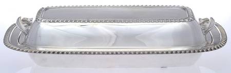 Silverplate Hollowware 3 Part Rectangular Covered Vegetable