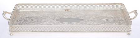 Silverplate Hollowware 14" Gallery Tray