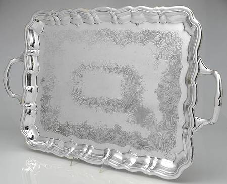 Silverplate Hollowware Large Silverplate Waiter Tray