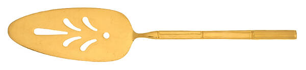 Golden Bambu (Gold Electroplate, Single) Solid Pierced Pie Server