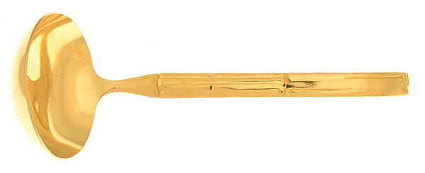 Golden Bambu (Gold Electroplate, Single) Solid Gravy Ladle
