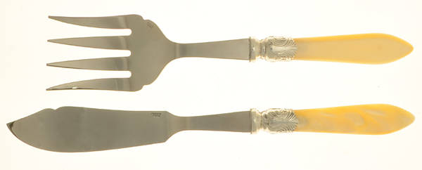 Baguette-Pearlized (Stainless) 2 Piece Large Solid Fish Serving Set