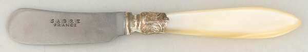 Baguette-Pearlized (Stainless) Butter Spreader Hollow Hdl-Paddle/Stainless Blade