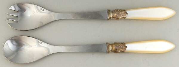 Baguette-Pearlized (Stainless) 2 Pc Salad Set with Stainless Bowl