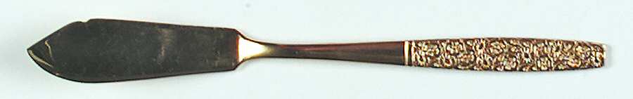 Golden Fragrant Rose (Gold Electroplate) Flat Handle Master Butter Knife