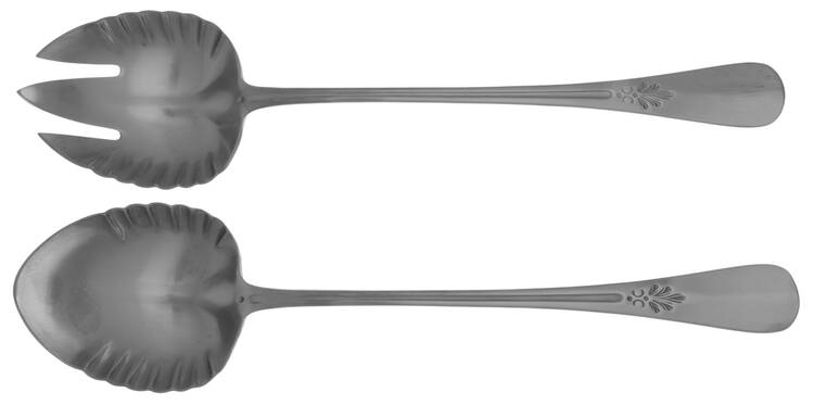 Grand Buffet (Stainless) (2 Pc) Solid Salad Set