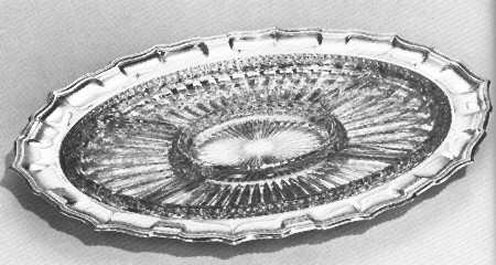 Chippendale (Silverplate, Hollowware) 5 Part Relish with Glass Divided Liner
