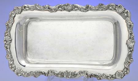 English Baroque (Silverplate, Hollowware) Silverplate Bread Tray